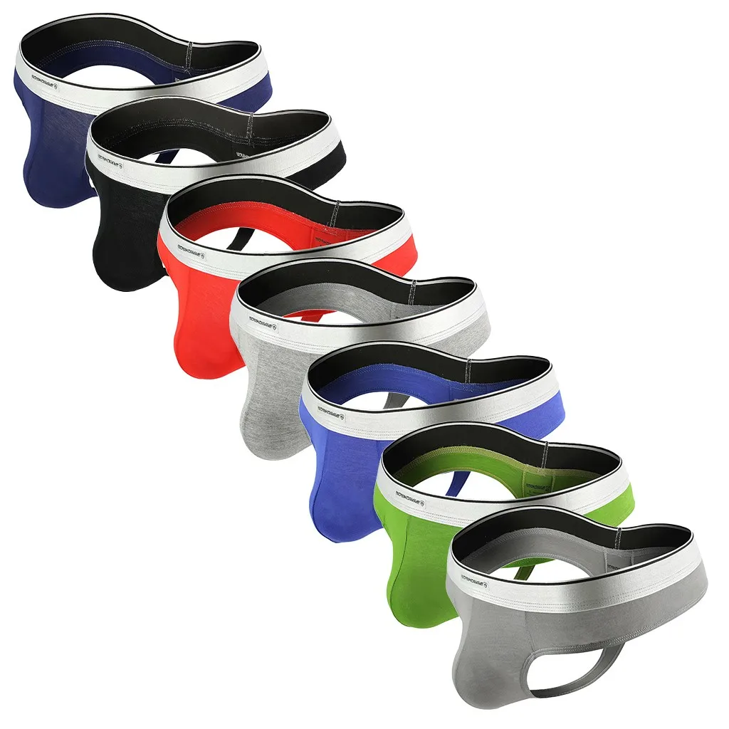 Сексуальное мужское нижнее белье комфортное для геев из модала с дышащей сеткой|