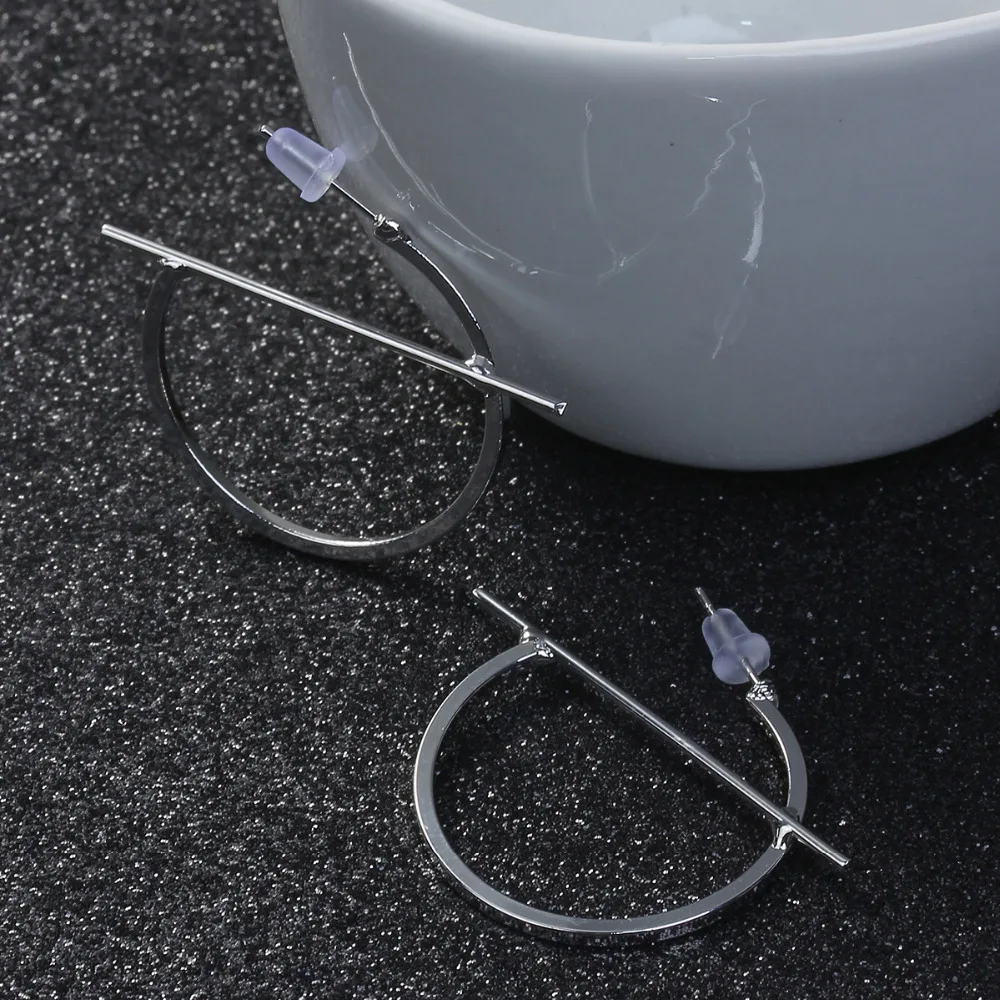 8 сезонов Мода цинковый сплав Для женщин полукруглый Висячие серьги золотой