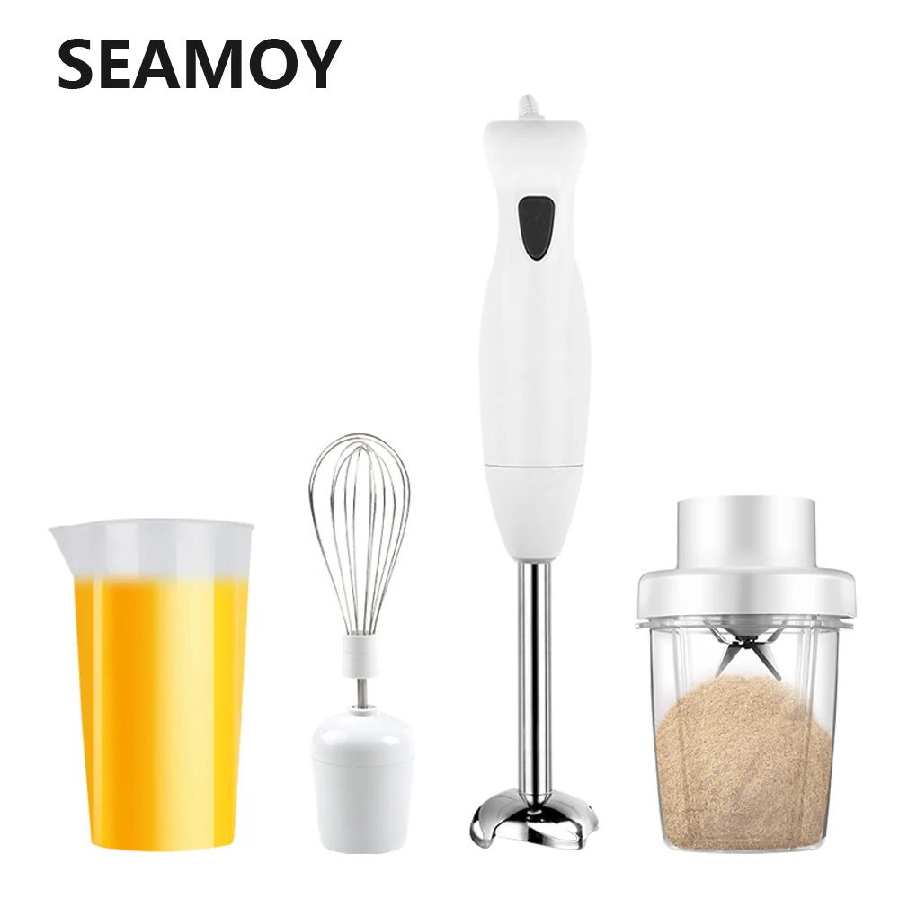 Ручной блендер Seamoy 4 в 1 Портативный Погружной для кухни Кухонный комбайн ручка с измельчителем венчик
