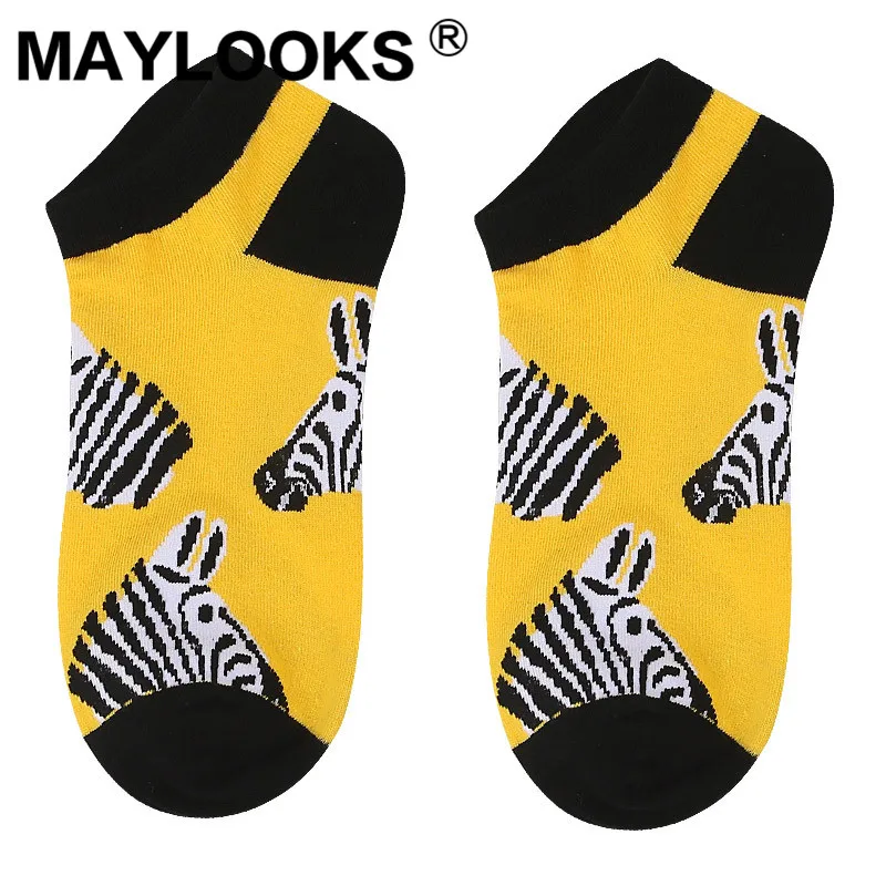 Maylooks корейский сезон весна лето новая волна женские короткие носки мультфильм животных Хлопок Леди