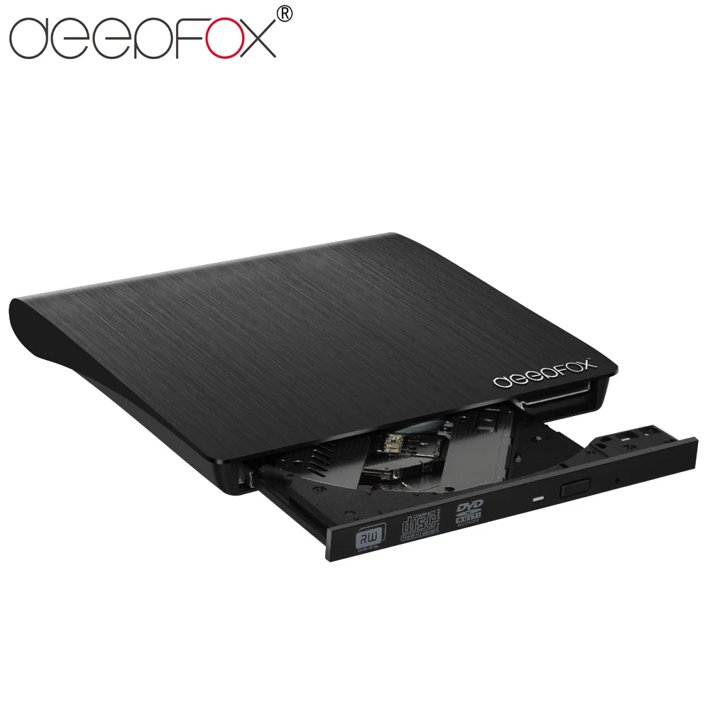 Внешний USB привод Deepfox 3 0/USB 2 0 DVD RW/CD RW записывающее устройство оптический CD ROM для