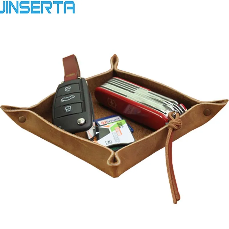 JINSERTA из натуральной кожи, брелок, поднос для игральных костей, поднос для ключей ручной работы, кошелек для монет, рабочий стол, коробка для хранения мелочей