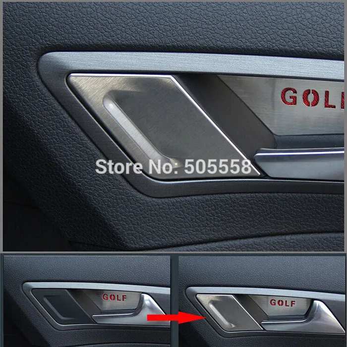 Для VW GOLF MK7 VII внутренняя ручка двери боковая обшивка наклейка автомобильные