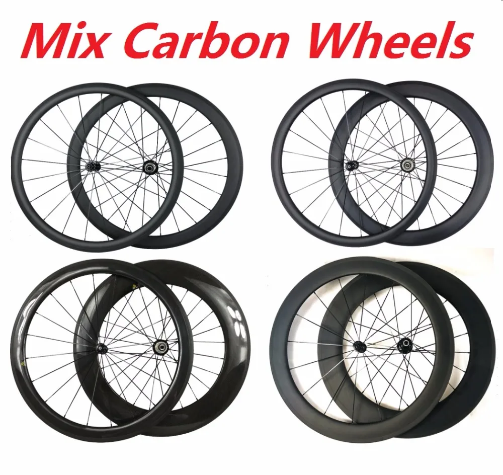 

Clincher or Tubular Carbon Wheels Front Wheel 50mm Rear 60mm Bike Wheelset Cheap Road Bike Carbon Wheelset Road Bicycle Wheels