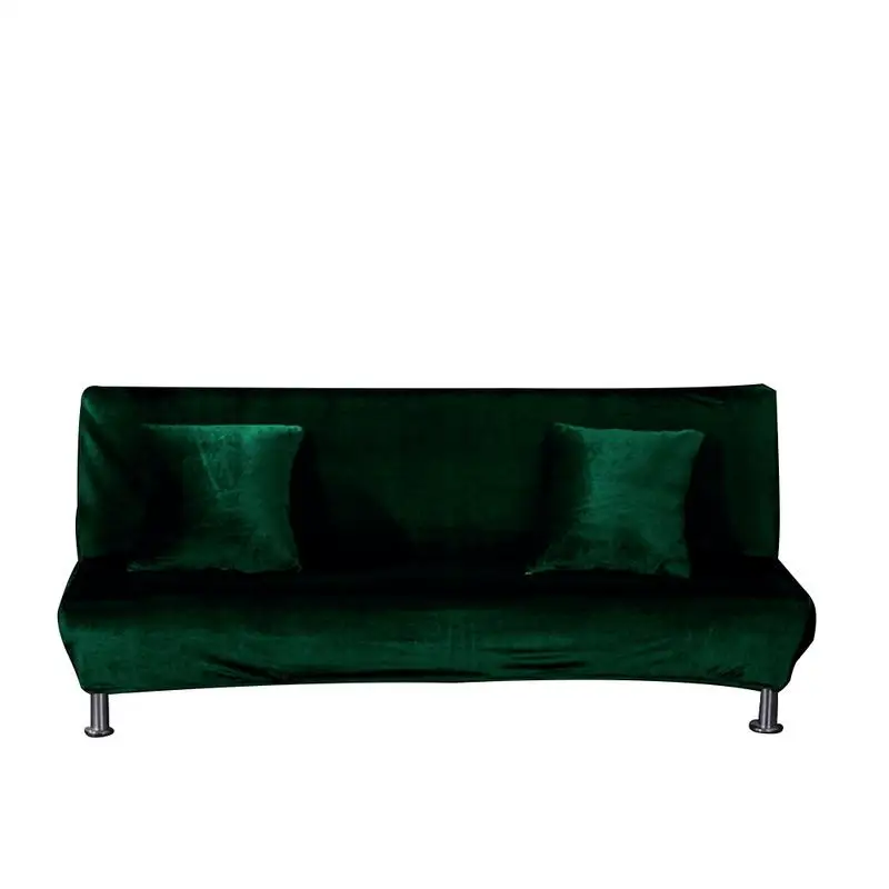 Green Чехол для дивана, кровати, зимний плюшевый чехол для дивана, большой, растягивающийся, все включено, складные, эластичные, Бархатные чехлы для сидений, для гостиной, гостиной - Цвет: Green