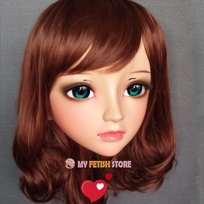 (Jun 03) Женская милая девочка каучуковая полуголовая Kigurumi BJD маска для косплея