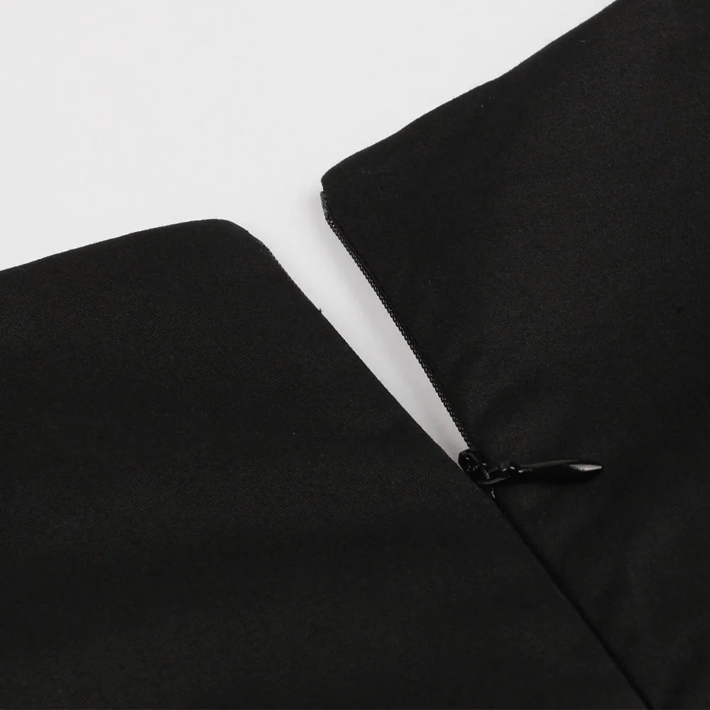 Womens Vintage Black Dress Rockabilly Swing Pin Up Ladies Summer Party Dresses Elegant Gothic Corset Jurken Zomer 2020 | Женская одежда