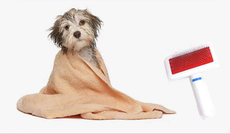 

New Hot Pet Dog Cat Shedding Grooming Anti-Static Hair Fur Brush Needle Comb Rake Tool Peine Del Perro Pet Comb