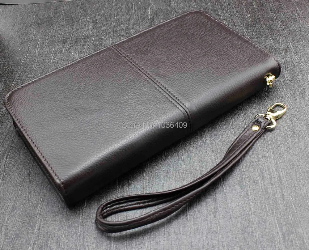 Мужской винтажный кошелек из натуральной кожи на молнии | Багаж и сумки