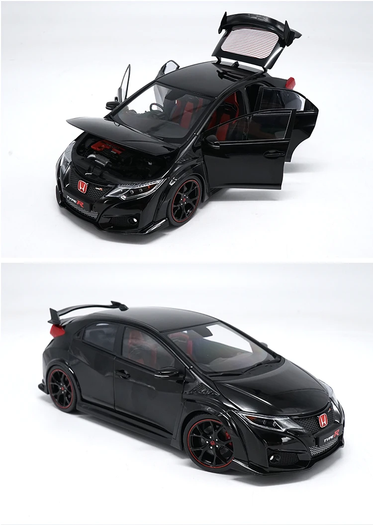 Новинка 1/18 Honda Ebbro Civic Type R литой Сплав модель автомобиля игрушки для детей