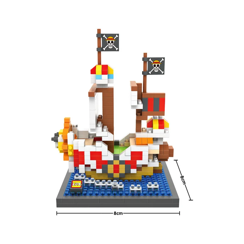 LOZ Block one piece строительные блоки Going Merry пиратский корабль солнечный корабль кирпичи фигурка сборка лоз мини-блоки Набор игрушек 9828 9829