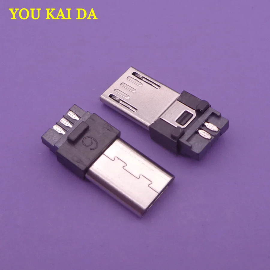 50 шт. микро Тип разъема usb B 5Pin штекер провод припоя Разъем для DIY сварочный тип