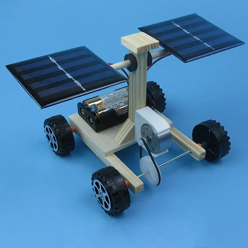 DIY tech small gizmos космический зонд солнечный автомобиль Гибридный привод автомобиль физический эксперимент для первичного и вторичного - Цвет: end product