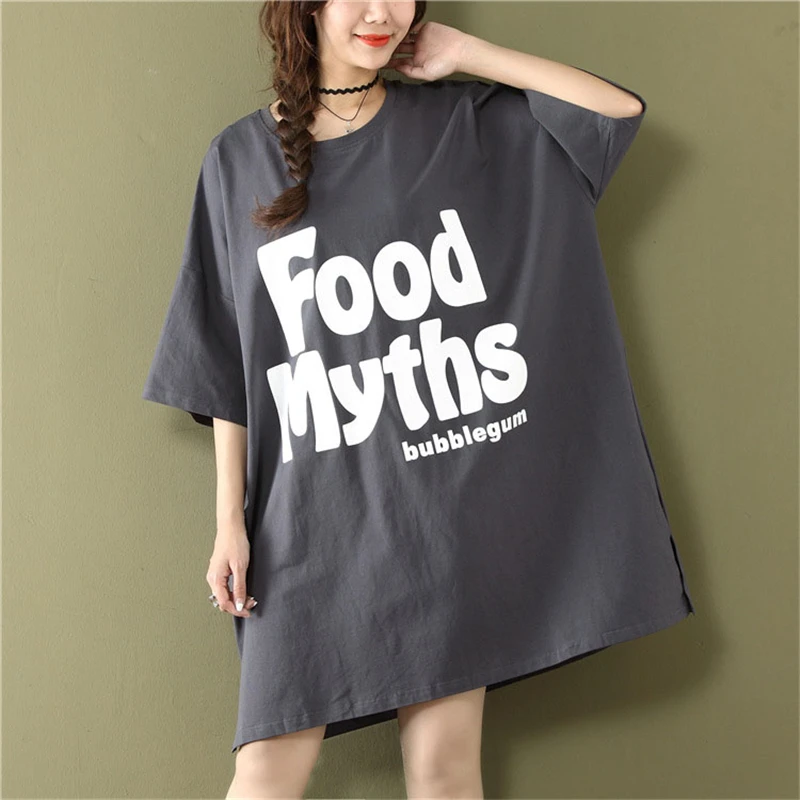 ARCSINX, Женская Футболка, большой размер, 8XL, 7XL, 6XL, розовая, Корейская, женская футболка, плюс размер, модная, летняя, длинная, хлопковая, женская футболка