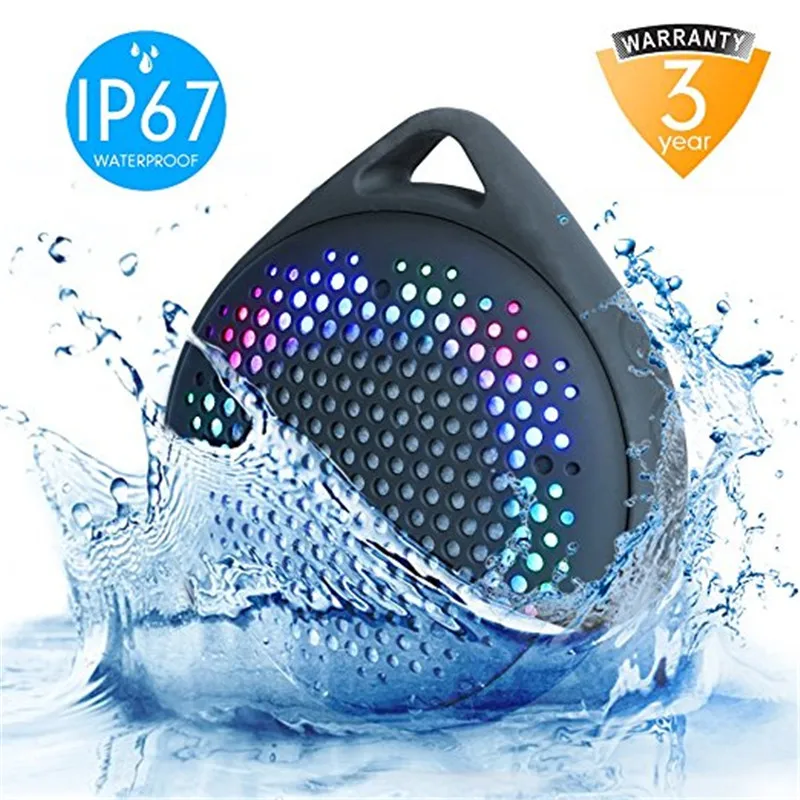 Bluetooth Динамик с разноцветными огоньками изменение со звуком IPX67