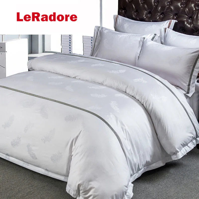 LeRadoreCustom кровать для отеля Linens3/4 шт. пододеяльник Set80 Thread Роскошная вышивка супер
