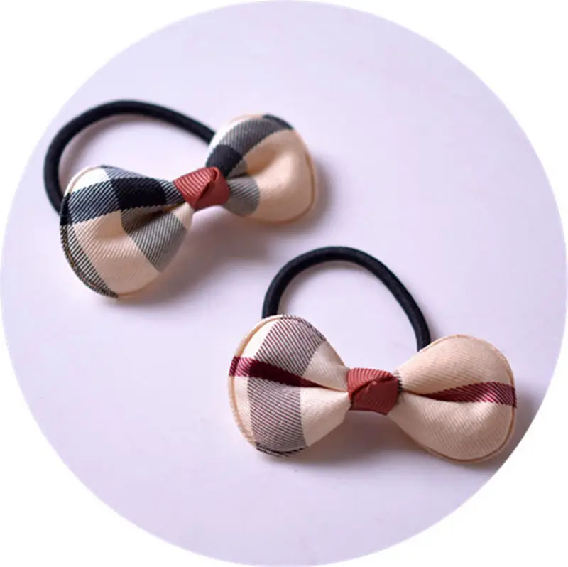 D-2 pcs 2 шт/комплект детская одежда на бретелях с «кукольным» аксессуары в клетку с милым бантом Дети Детские Подарки для девочек ювелирное изделие в виде заколки резинка для волос - Цвет: D-2 pcs
