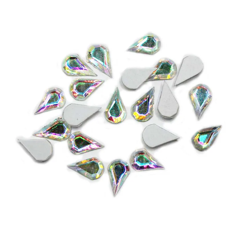 Кристалл AB 50 штук Пакет много форм и размеров стеклянные стразы плоская задняя