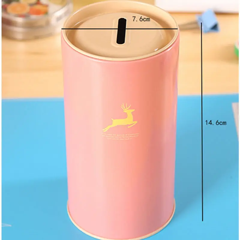 Новая Милая красочная коробка для хранения денег металлическая копилка жестяная