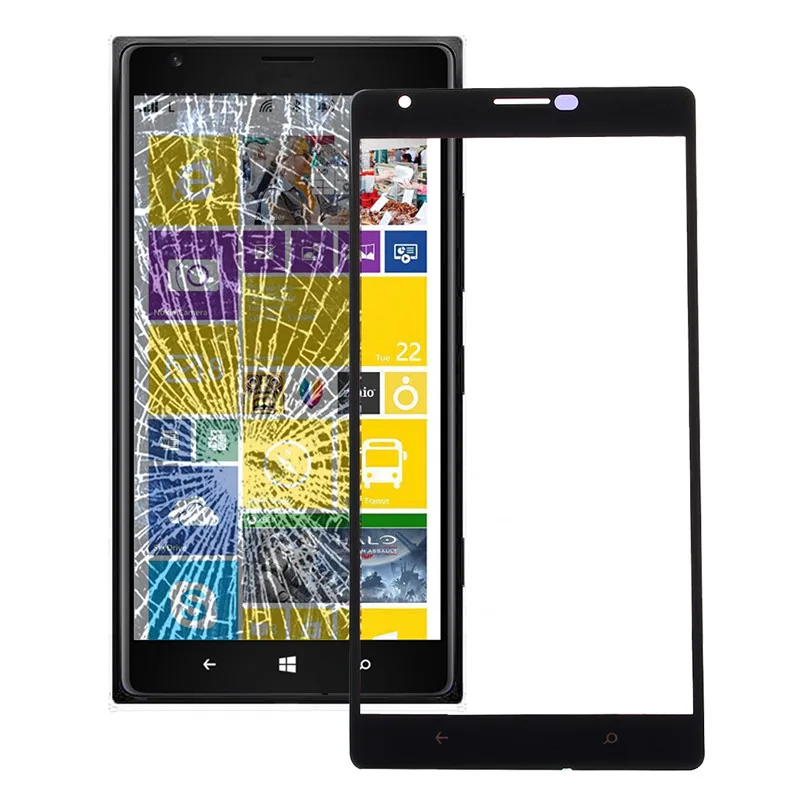Внешний стеклянный объектив переднего экрана для Nokia Lumia 1320|Сенсорные панели