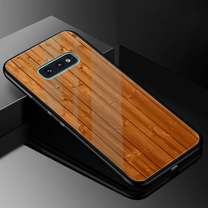 G6 Gerleek Стекло DIY текстурой деревянный ящик для samsung A10 A20 A30 A40 A50 A60 A70 S7 край S8 S9 плюс S10 Note 8, 9 - Цвет: G6