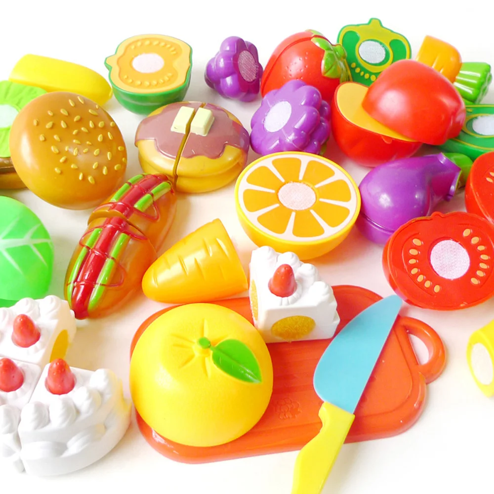 Детские кухонные игрушки ролевые игры резка фрукты овощи пластик напиток еда дом игрушки корзина Набор для детей подарок