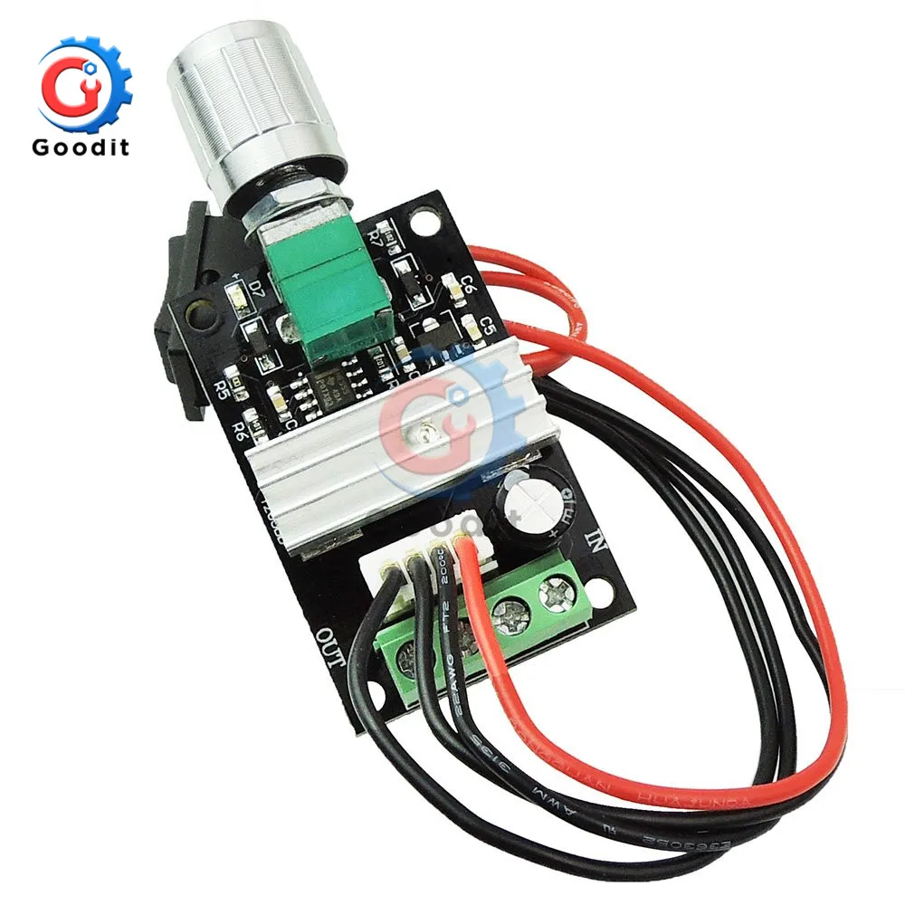DC 6 V 12 V 24 V 28 V 3A 80 W PWM регулятор скорости двигателя Регулятор регулируемой переменной обратной скорости переключатель потенциометра