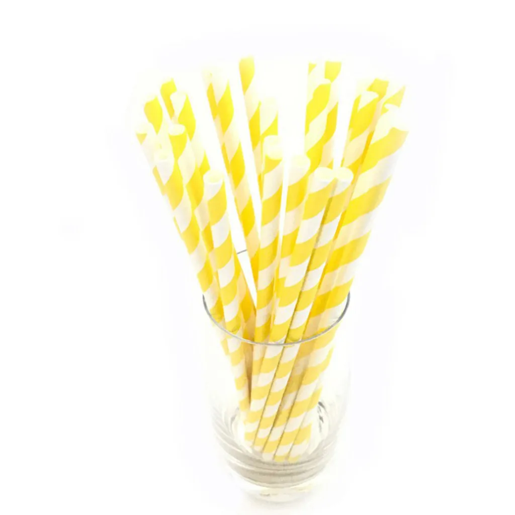 25 шт. одноразовые Цвет в зеленую полоску для иллюстрация питьевые соломки