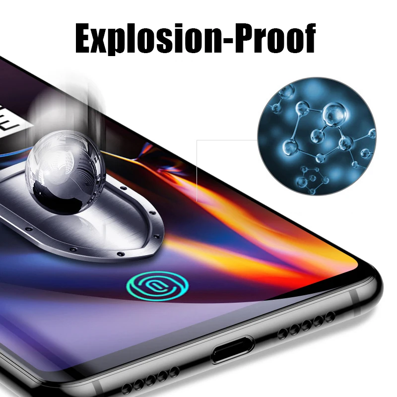 Закаленное стекло для Oneplus 7 Pro 7T Защита от царапин Взрывозащищенная экрана 1 + 6T