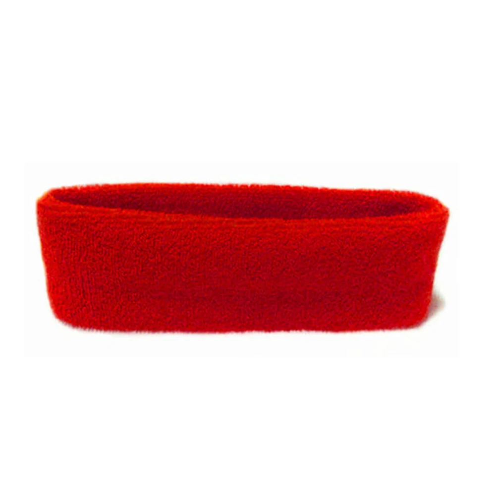Sweatband Спорт на открытом воздухе повязка от пота на голову Йога тренажерный зал унисекс стрейч сплошной цвет повязка для волос - Цвет: Красный