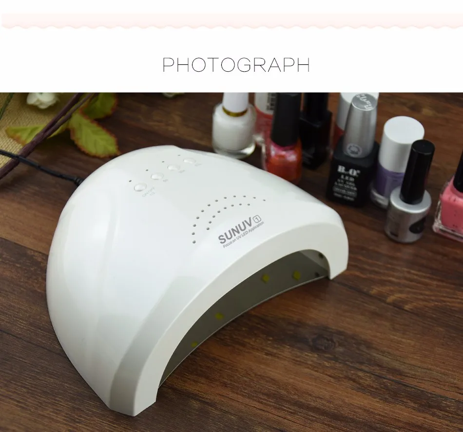 SUNUV золото Sunone 48 W Профессиональный Nail лампе светодиодный Маникюр УФ лампы ногтей сушилка для УФ гель светодиодный гель для ногтей машина инфракрасный Сенсор