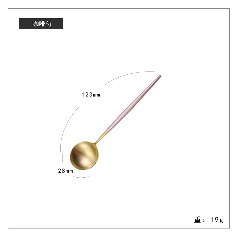 04 Tea spoon Горячее предложение, набор посуды из розового золота, 304 нержавеющая сталь, Западный столовый набор для кухни, столовая посуда, вилка, нож, совок, набор серебряных изделий - Цвет: 04 Tea spoon