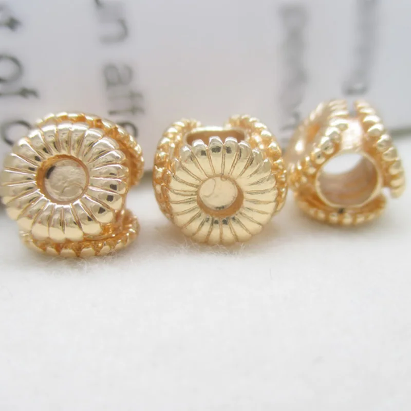 K цвет золотой медь Подсолнух прокладка большого отверстия бусины для