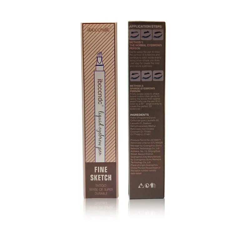 Microblading, 3 цвета, тату-ручка для бровей, долговечная, жидкая, карандаш для бровей, тату, Перманентная, прочная, для бровей, водостойкая ручка