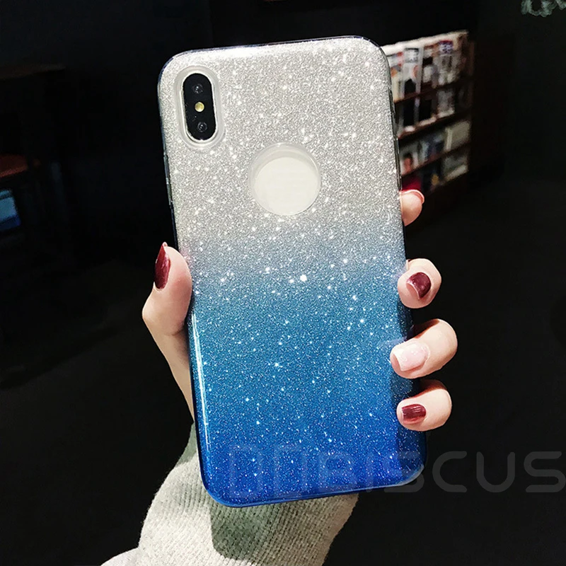 Блестящий градиентный силиконовый чехол для Xiaomi Mi 9 SE 9T 8 Lite Redmi K20 7A 8A Go Note 8T 7 Pro 10