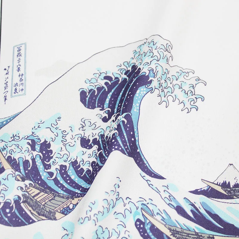 GAAJ, японская футболка с волнистым принтом, Женская Винтажная Футболка Ukiyo-e, Забавные футболки, топы, Harajuku, уличная одежда, Прямая поставка, женская