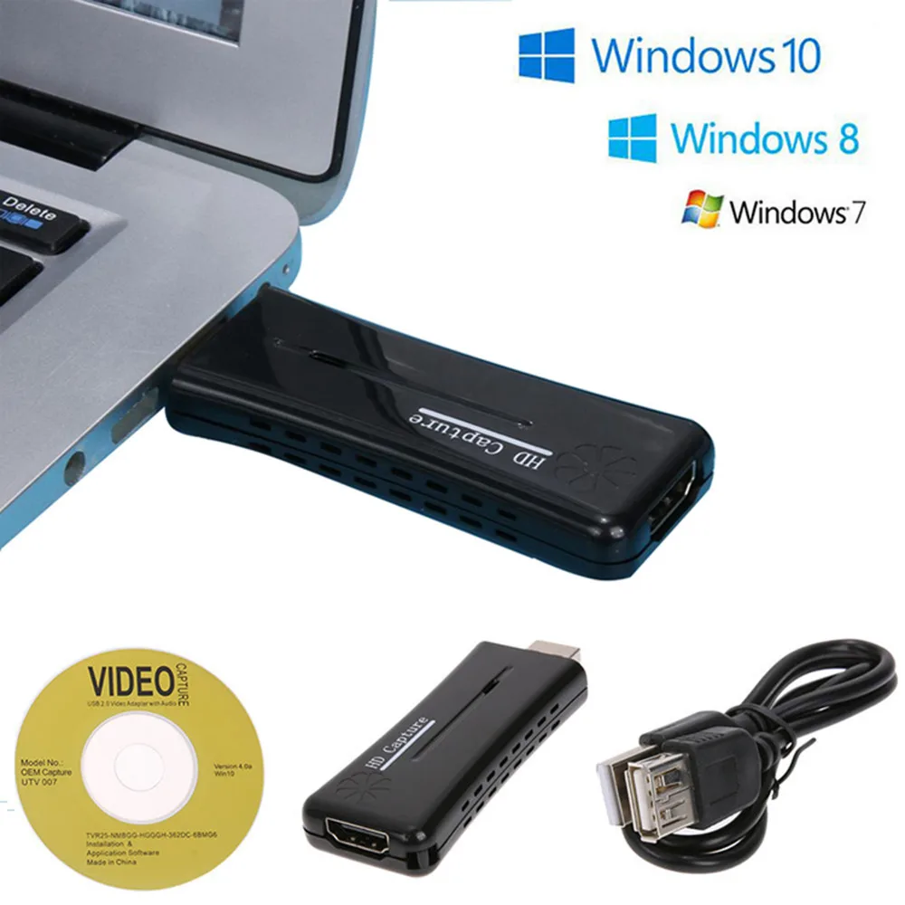 USB 2 0 HDMI Карта видеозахвата для ПК Мини Портативный HD 60fps монитор быстрая