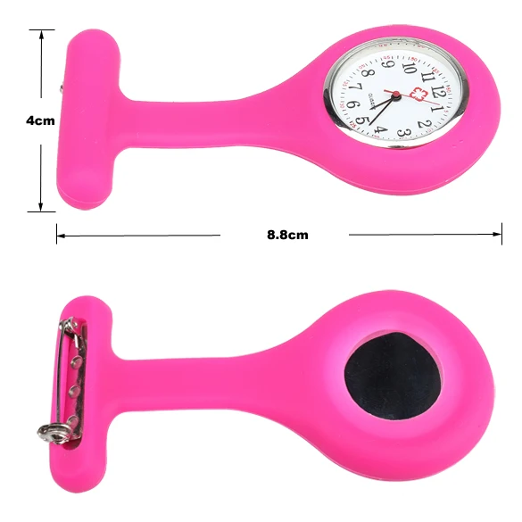 Медсестры Смотреть Брошь Туника Fob Кварцевые Часы С Силиконовый Чехол Карманные