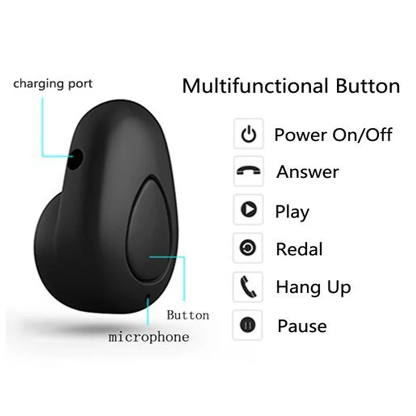 Bluetooth гарнитура 4 0 беспроводные наушники мини вкладыши для мобильных телефонов