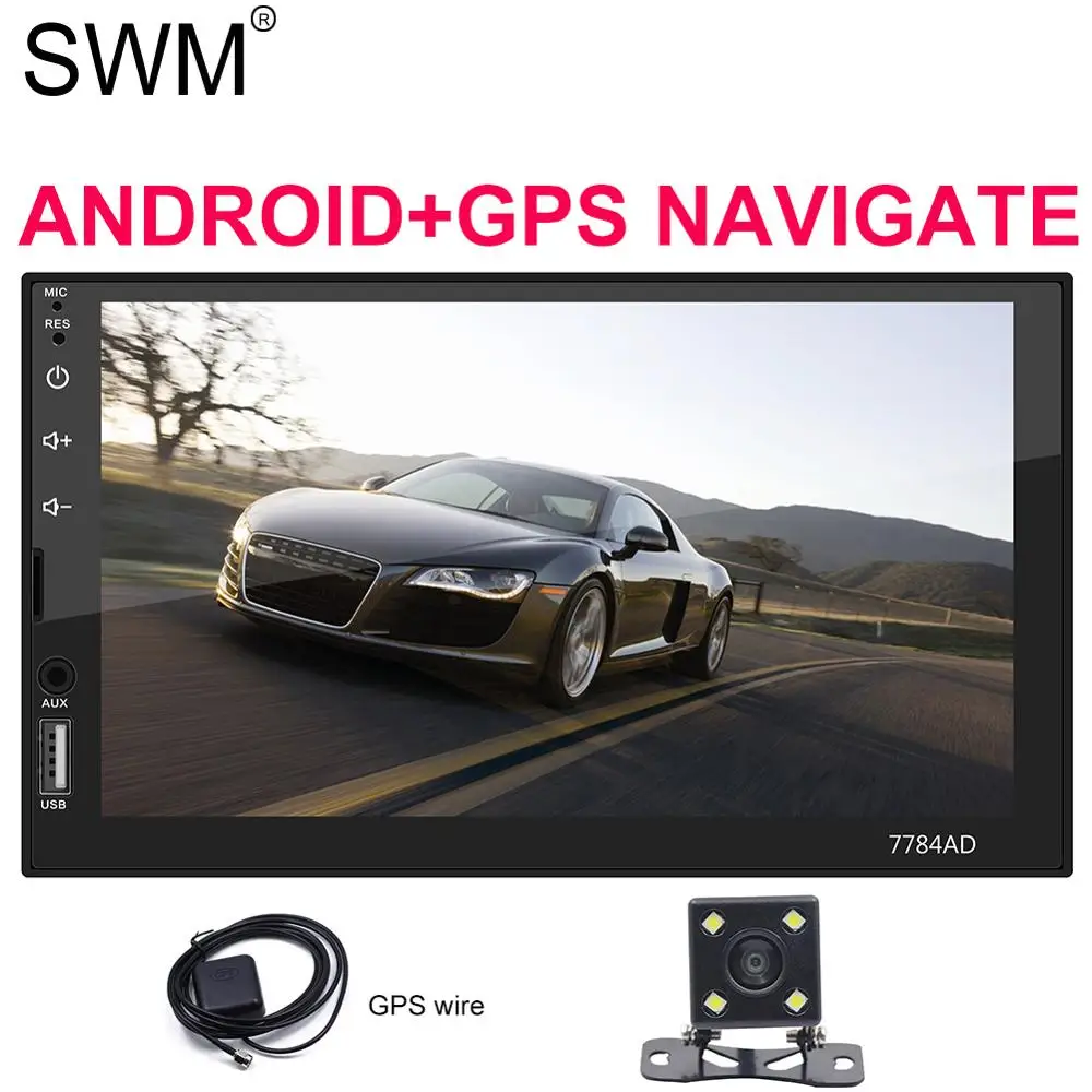 SWM радио 2 Din Android gps навигация Кассетный плеер " Mirrorlink Bluetooth рулевое колесо управление Автомобильный Аудио Стерео Авторадио
