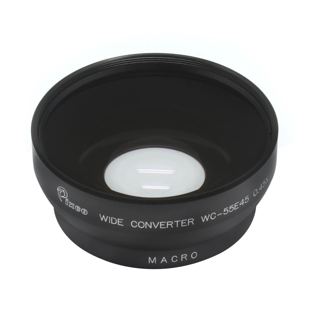 55 мм 0.45X Широкоугольный объектив с макрообъективом подходит для Canon Nikon Pentax Sony