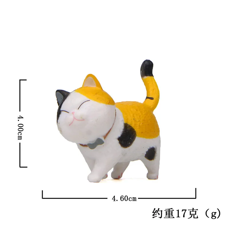 Мультфильм милые кавайные кошки маленький колокольчик фигурка игрушка ПВХ