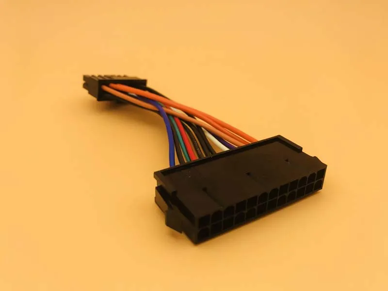 Новый кабель питания 10 см 18AWG провод ATX 24 контактный к 14 адаптер для Lenovo IBM Dell Q77 B75 A75