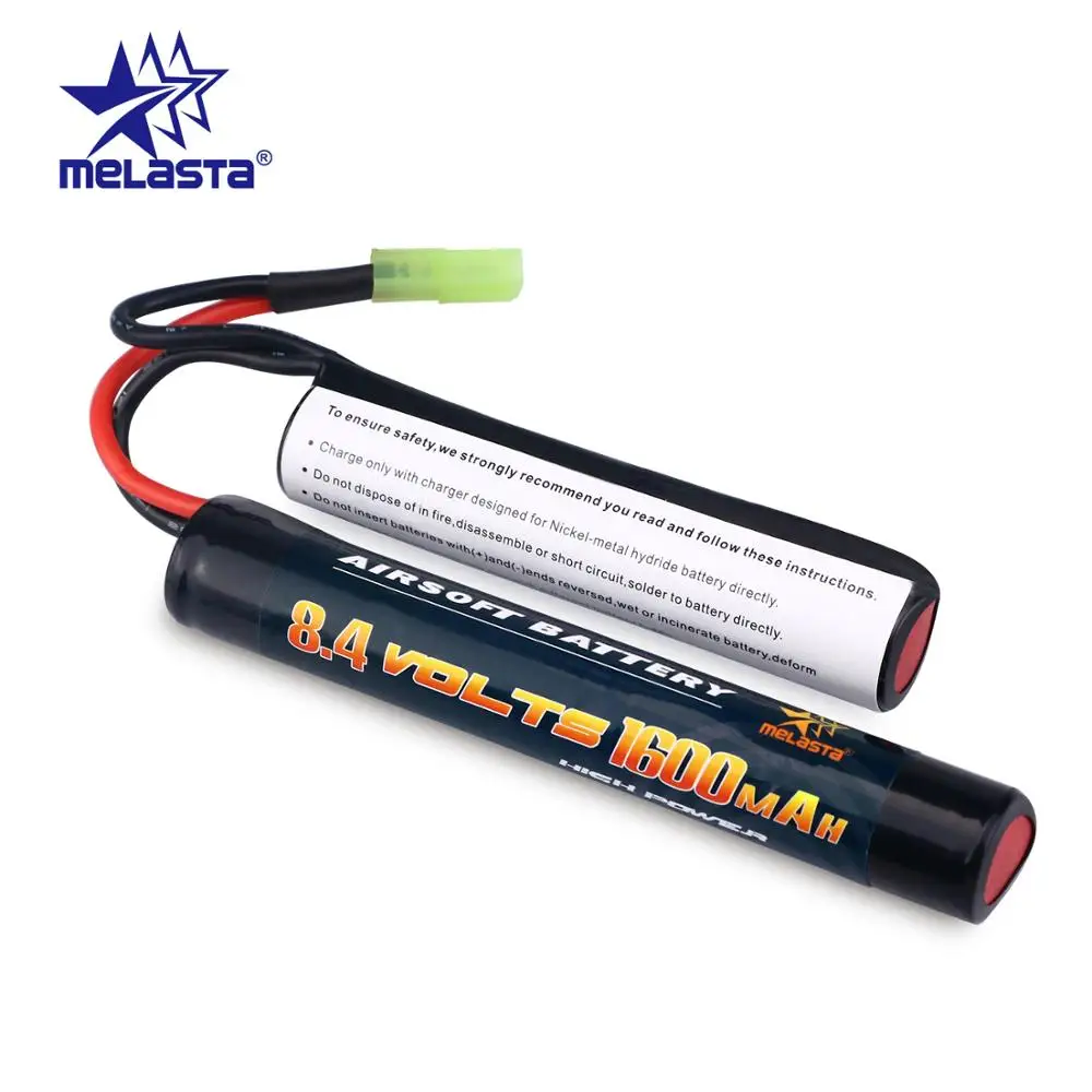 

Melasta 7S 2/3A 8.4v 1600mAh Butterfly NunChuck NIMH Battery Pack with Mini Tamiya Connector for Airsoft Guns AK AEG'S