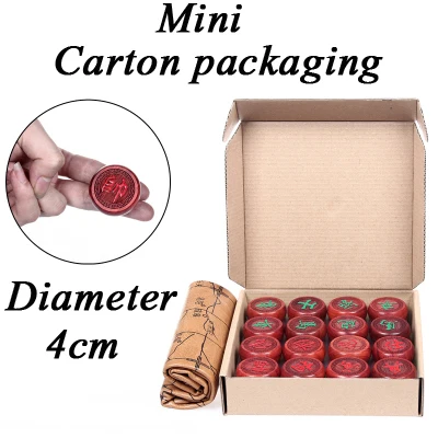 Mini 4cm Высококачественная груша из черного дерева и сафлора, деревянные китайские шахматы, Большие кусочки, бутиковая коробка для загрузки, Имитация кожаной шахматной доски, игры, подарки - Цвет: Mini 4cm