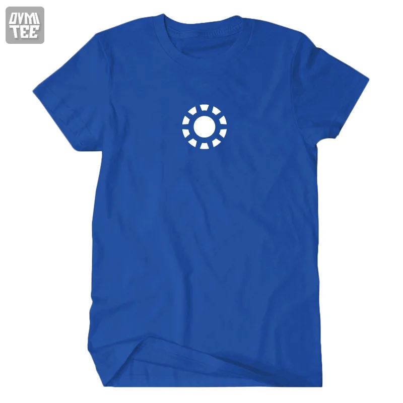 marvl Tony Stark the Iron Man Reaction Energy Ring short sleeve t-shirt men and tshirt tee freeshipping Geek Nerd | Мужская одежда