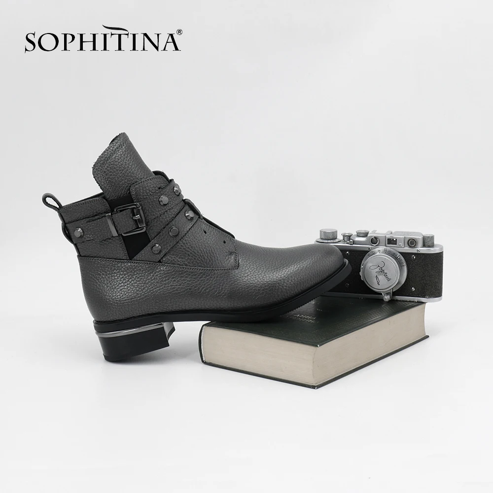 SOPHITINA/Ботильоны женские на весну и осень. Демисезонная обувь женская из