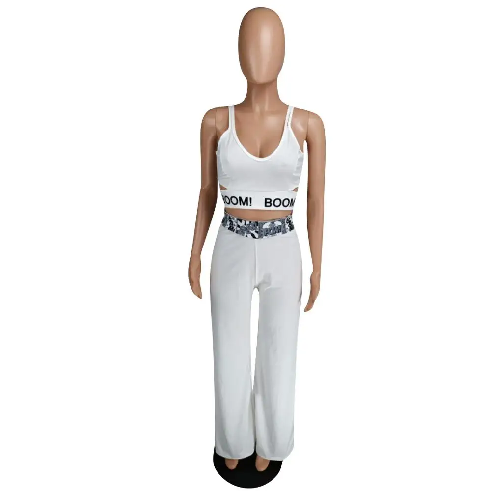 Новый модный белый спортивный костюм летний комплект из 2 предметов без рукавов