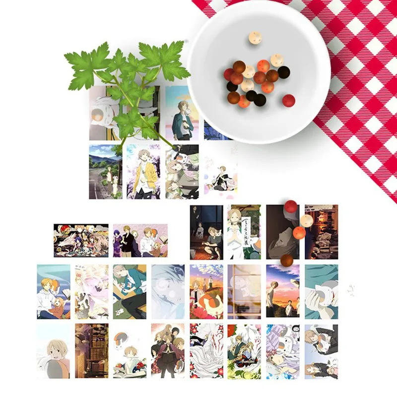 30 шт./компл. Японские Аниме фотокарточки Нацумэ юцзиньчоу любимый в Фране