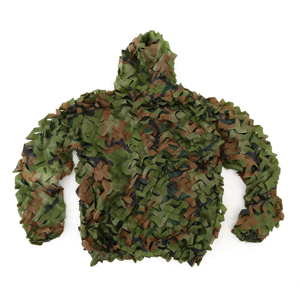 Camouflage Leafy Woodland Ghillie Suits casual Hunter Suit Jacket Pants Clothing | Мужская одежда